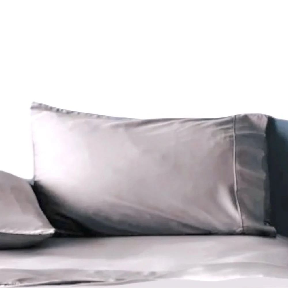 NEW Ettitude Travel Pillowcase Bamboo Lyocell Standard Size Mist Color w/ Pouch - Picture 8 of 10